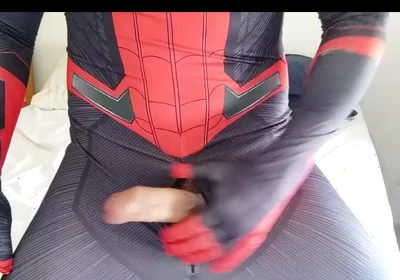 Spiderman long all the cum!
