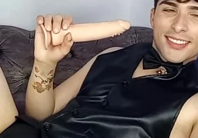 Smoking Fetish Sexy Boy Smoking a Cigarley While Sucking Dildo!