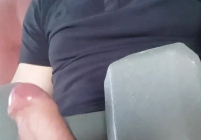 Heavy Exercise with 13 Lbs: 6 Kg Weight for My Girthy and Strong Cock