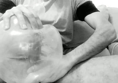 Strong Vintage Fucking of a Condom That I Previously Inserted in My Virgin Ass