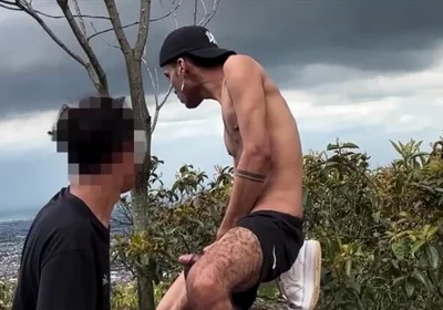 Sucking the Athlete's Cock with a Huge Cock