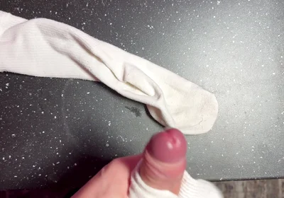 Exclusive: Guy Shows off His Legs and Cums on His Socks.