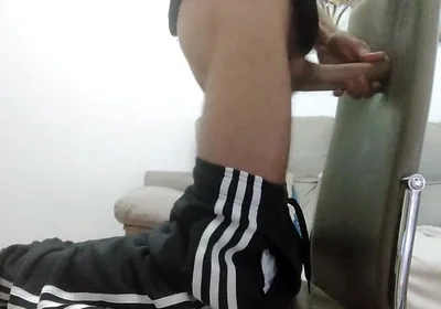 Spoiled Perverted Twink Fucks the Chair Where His Stepfather Has Lunch