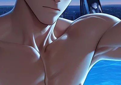 Shredded Gym Guy Nude Erect Dick Mirror Selfie in Infinity Pool
