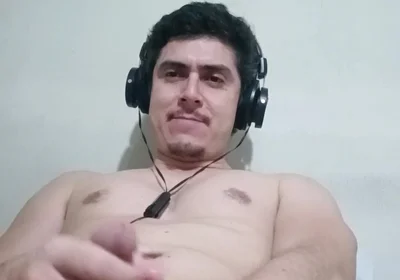 Handsome Stud Jerking Big White Cock