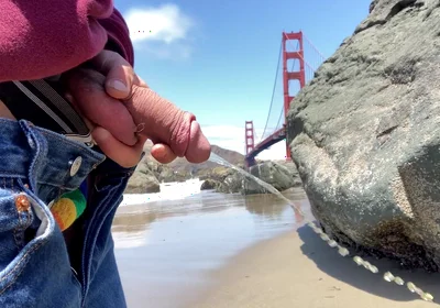 Pissing in Front of the Golden Gate Bridge