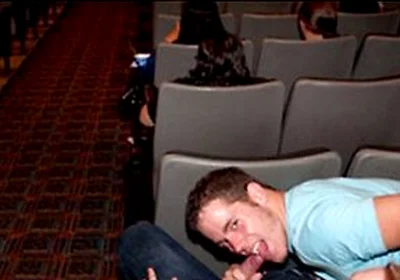 Strangers Meet And End Up In A Steamy Back Row Fuck During A Public Movie Showing