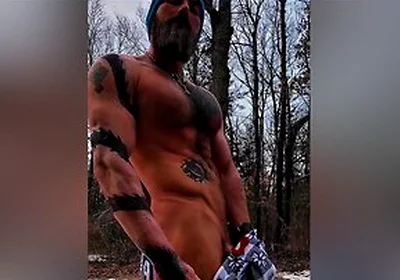 Thane Rivers Flexing And Stroking His Throbbing Cock!