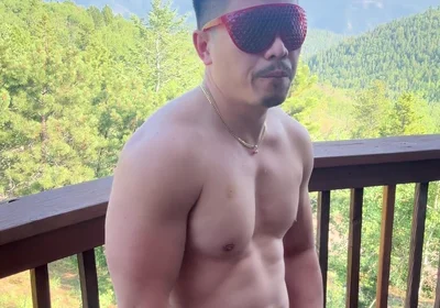 Mountain Top Tease: Muscular Asian Hunk's Solo Show
