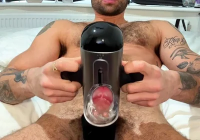 Solo Masturbating with Insane Sex Toy