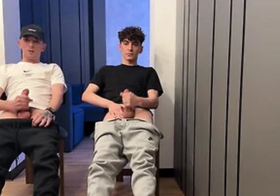 Two Lads Jerking Off Uncut Dick And Cum