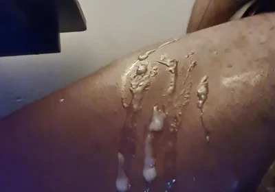 Cum Dripping Down My Leg, Can't Wait Till Lockdown Is Over to Cum on One of Your Faces