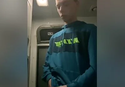 Im Jerking Off In The Train Toilet, They Almost Caught Me, A Tot Of Cum
