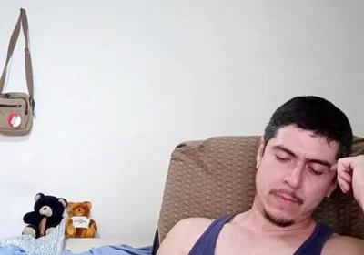 Handsome Guy Playing with Cock and Cum
