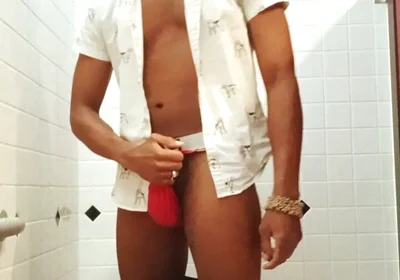 Quick Piss Vid in Red Jock!