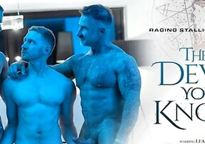 The Devil You Know - Raw Devotion In Chains - Sir Peter Sees Leander Worship Two Big-dick Stepdaddies