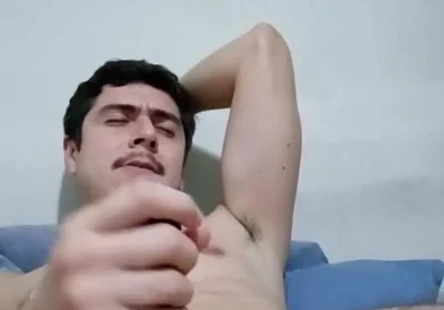 Horny Guy Jerking off Big Dick, Wait for Precum Spill Ending