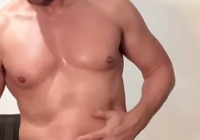 Stripping and Oiling My Body Before Shooting My Load