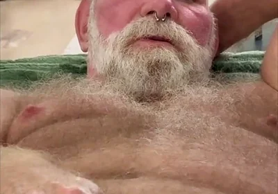 Daddybearaz Stroking on the Couch