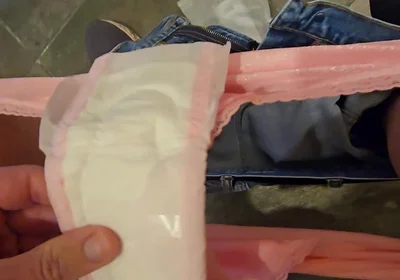 Big Pad Placement and Maxi-pad Changing Progress in Bathroom
