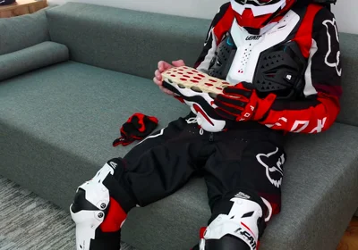 Enjoyed Fucking Nike Sneakers While Wearing a Motocross Suit