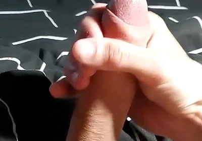 Passionate Muscular Guy Enjoying His Big Cock