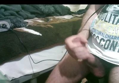 Manual masturbation with great final cumshot