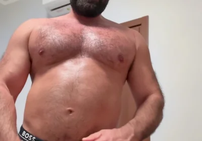 Massive Stepdaddy Has His Feet, Chest and Ass Worshipped, Before Jerking off and Cumming.