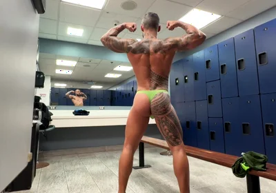 Public Undress and Locker Room Posing Thong