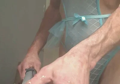 At Work Cdmichelle Wearing Sexy Blue Sissy Lingerie 1min18sec