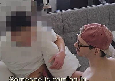 Caught Mike Sucking the Farmer Then the Twink Delivery Boy Joined for a 4some (part 1)