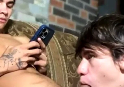 My Friend Let Me Suck His Cock While Checking His Phone