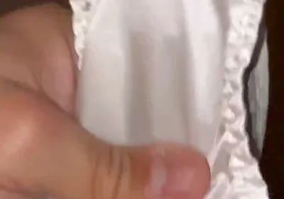White Silky Panties Getting Drenched