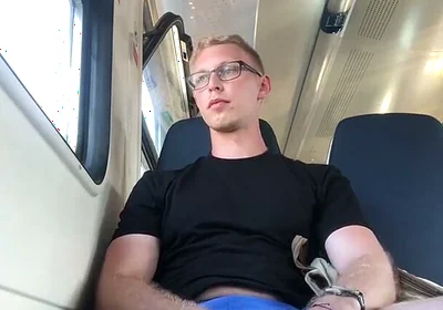 A Guy Is Jerking off on a Commuter Train
