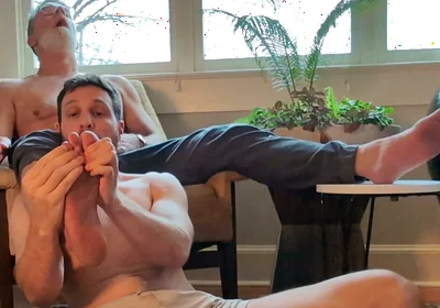 Bliss Bodywork Worships Stepdad's Feet and Cock