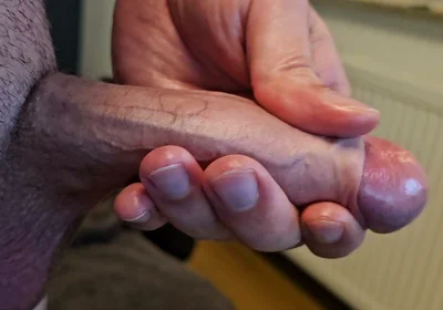 Uncut Curved Cock