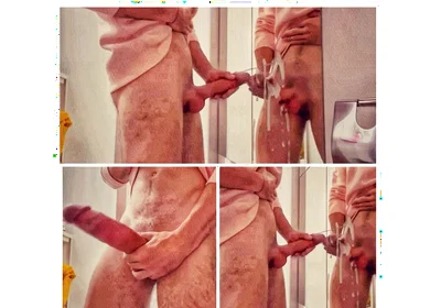 Young Streamer Touches His Huge Cock in Front of the Mirror and Streams It Live!