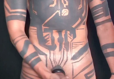Painting on My Own Tattoos Naked