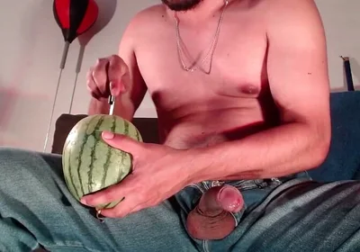 Fucking a Watermelon While Wearing Jeans