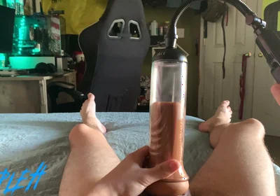 Playing with My New Penis Pump