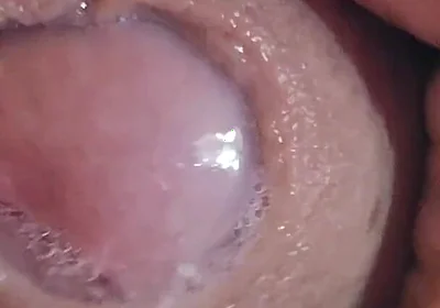 Close-up of Glans Ejaculating Intensely Before Cumming.
