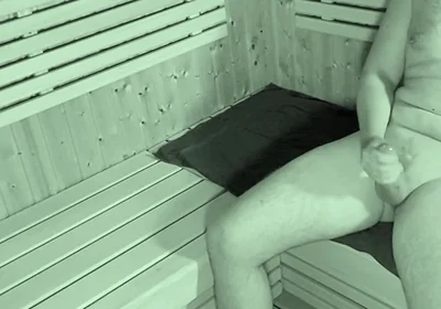 Camera Caught Guy Jerking off in Sauna