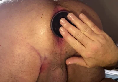 Grandpa Fucking with a Dildo and Sucking Sound