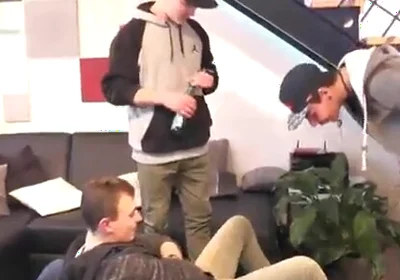 Tasty shoe licking german master