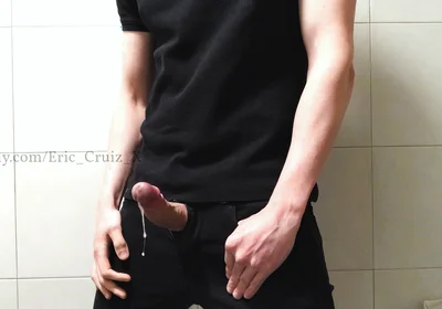 Me Jerking in the Bathroom. Big Cumshot.