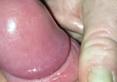 Long, Pumped Bulging Foreskin Dick with Cumshot