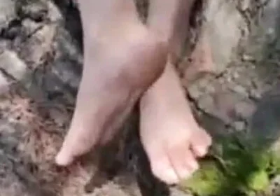 Gresopio Caressing Himself While Seeing Himself on Television