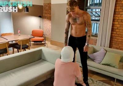 Tattoo teen spitting master