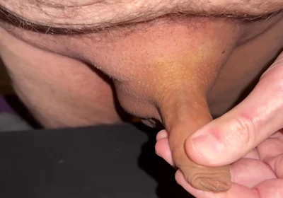 Had Full Balls and Had to Jerk off My Little Foreskin Cock Until It Cums - Slow Motion