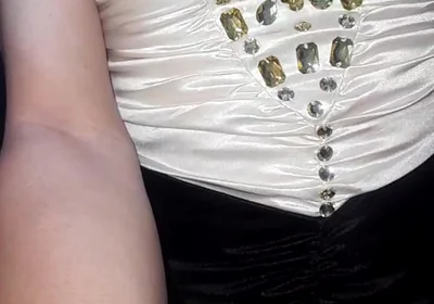 Masturbating Wearing Satin Silk Singer Gown